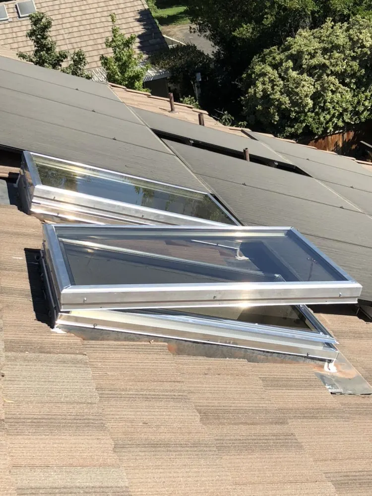 Skylight installation and roof work