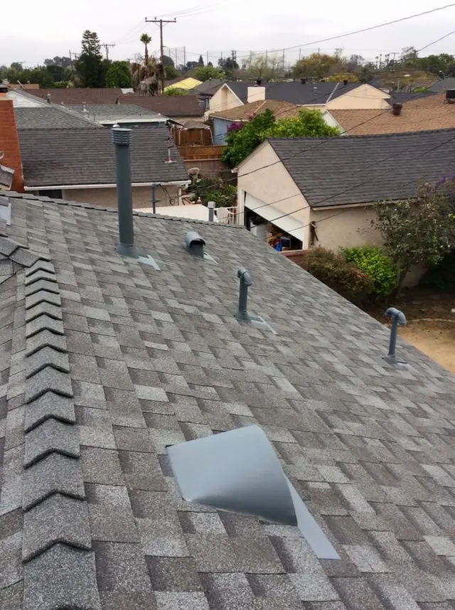Completed residential roofing project
