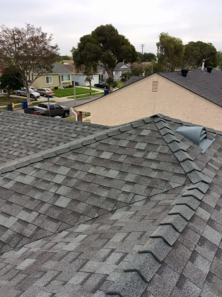Finished residential roof