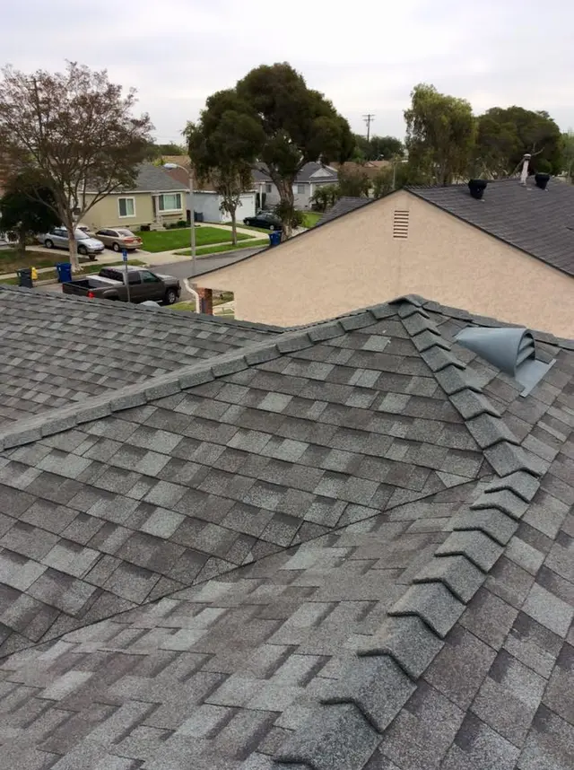 Finished residential roof