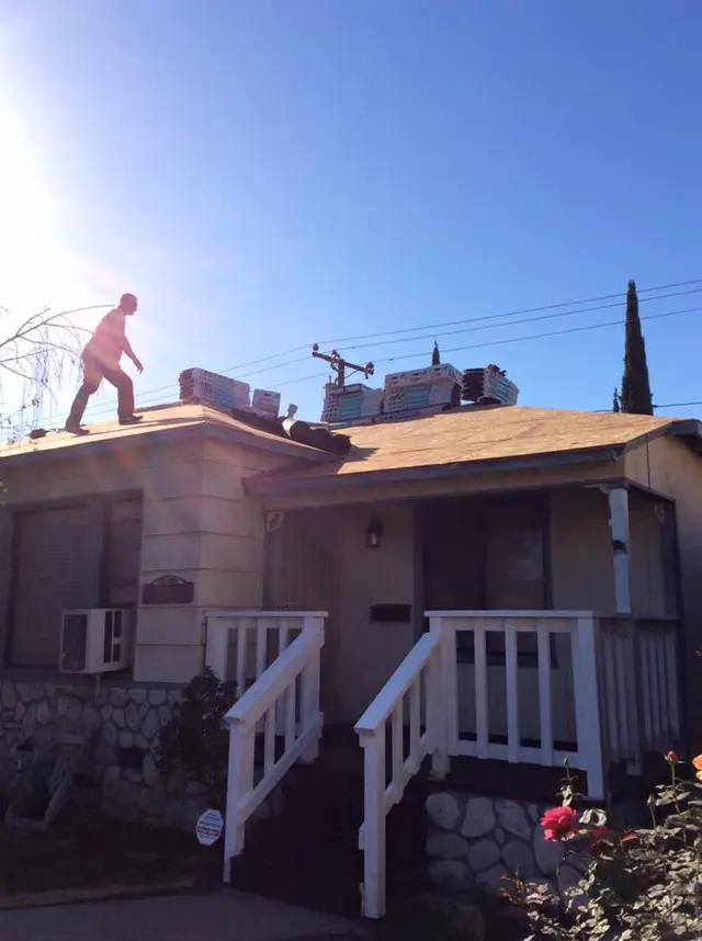 Residential roof in progress