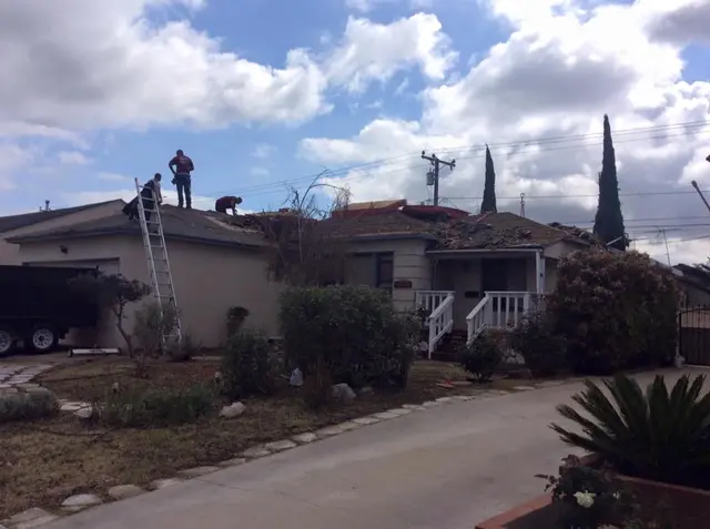 Ongoing roofing work